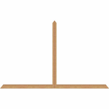 Ekena Millwork Portland Timber Gable Bracket, Western Red Cedar, 96"W x 60"H x 1 1/2"D x 3 1/2"F, 15/12 Pitch GBW096X60X0204POR00SWR